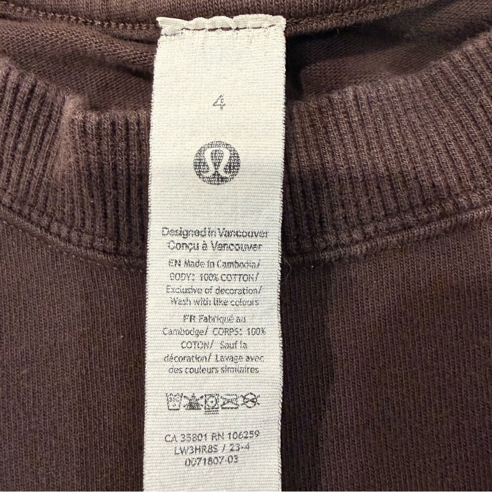 Lululemon All Yours Heavyweight Long Sleeve Shirt Women’s Size 4 Chocolate Brown - Picture 4 of 7